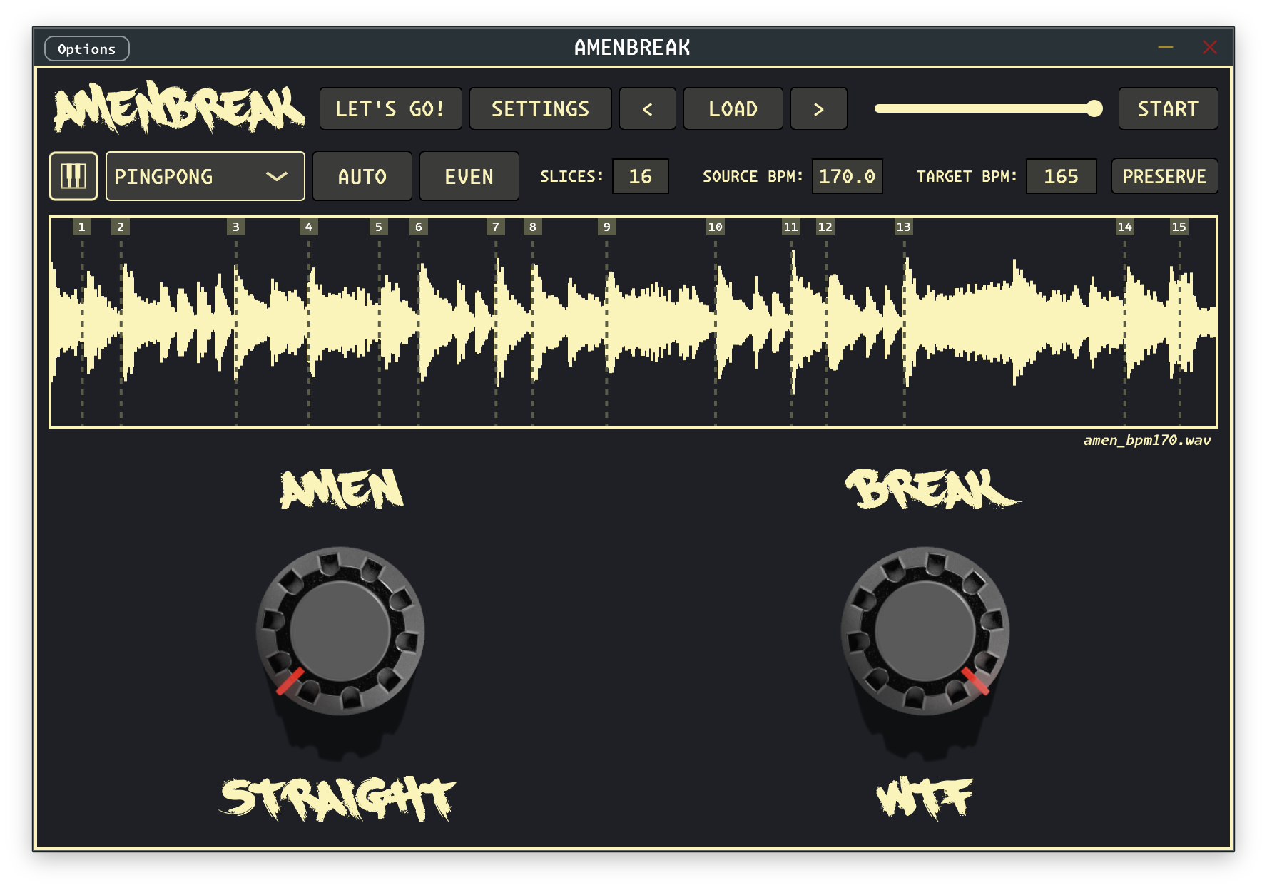 AMENBREAK VST UI screenshot 1